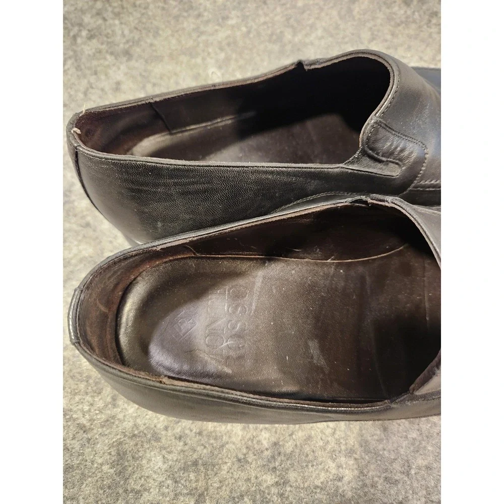 Monte Rosso Shoes Mens Size 12 Black Leather Oxford Square Toe Made In‎ Italy